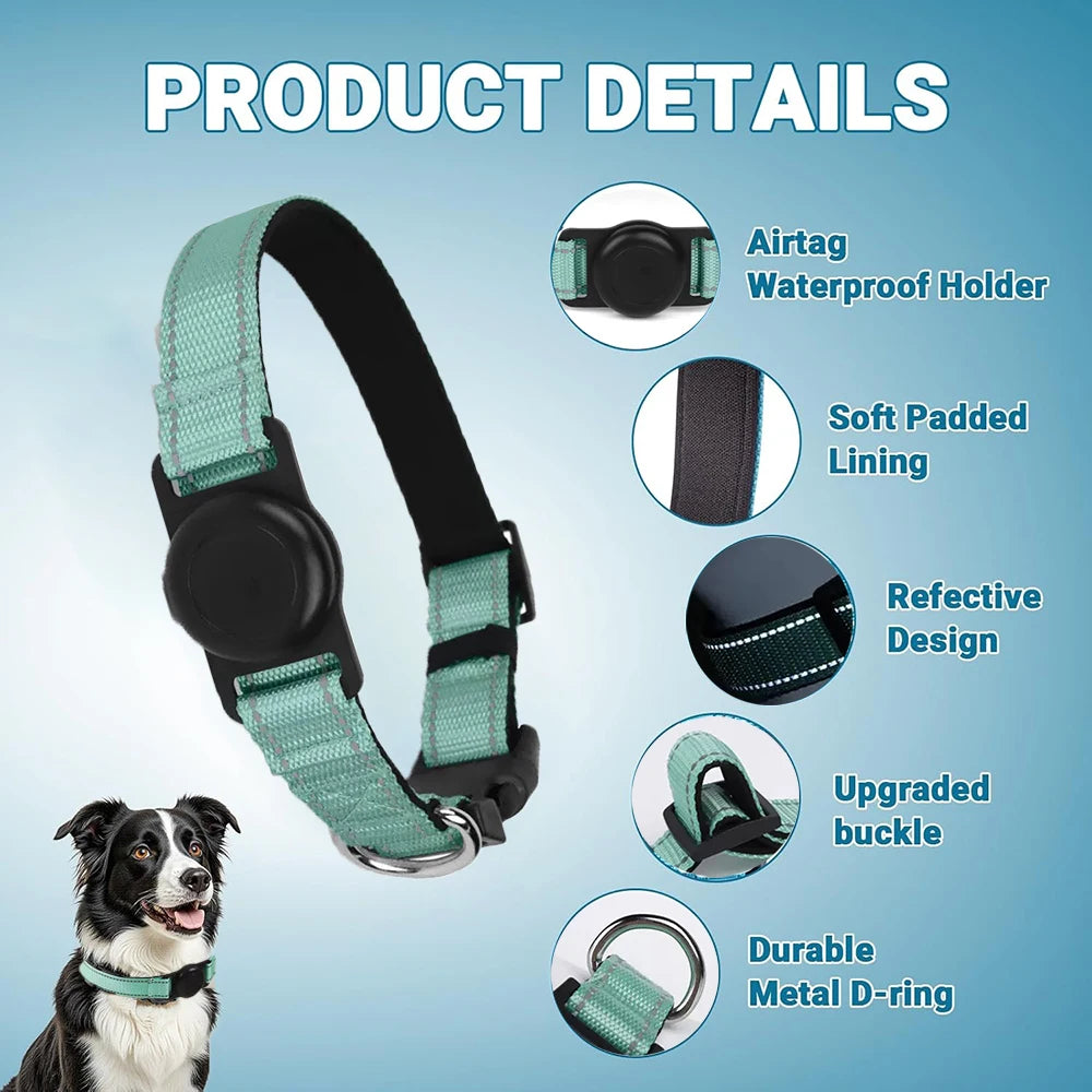 Dog Collar with AirTag Holder — GPS-Ready Safety Collar| MyPupBuddy