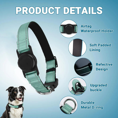 Dog Collar with AirTag Holder — GPS-Ready Safety Collar| MyPupBuddy