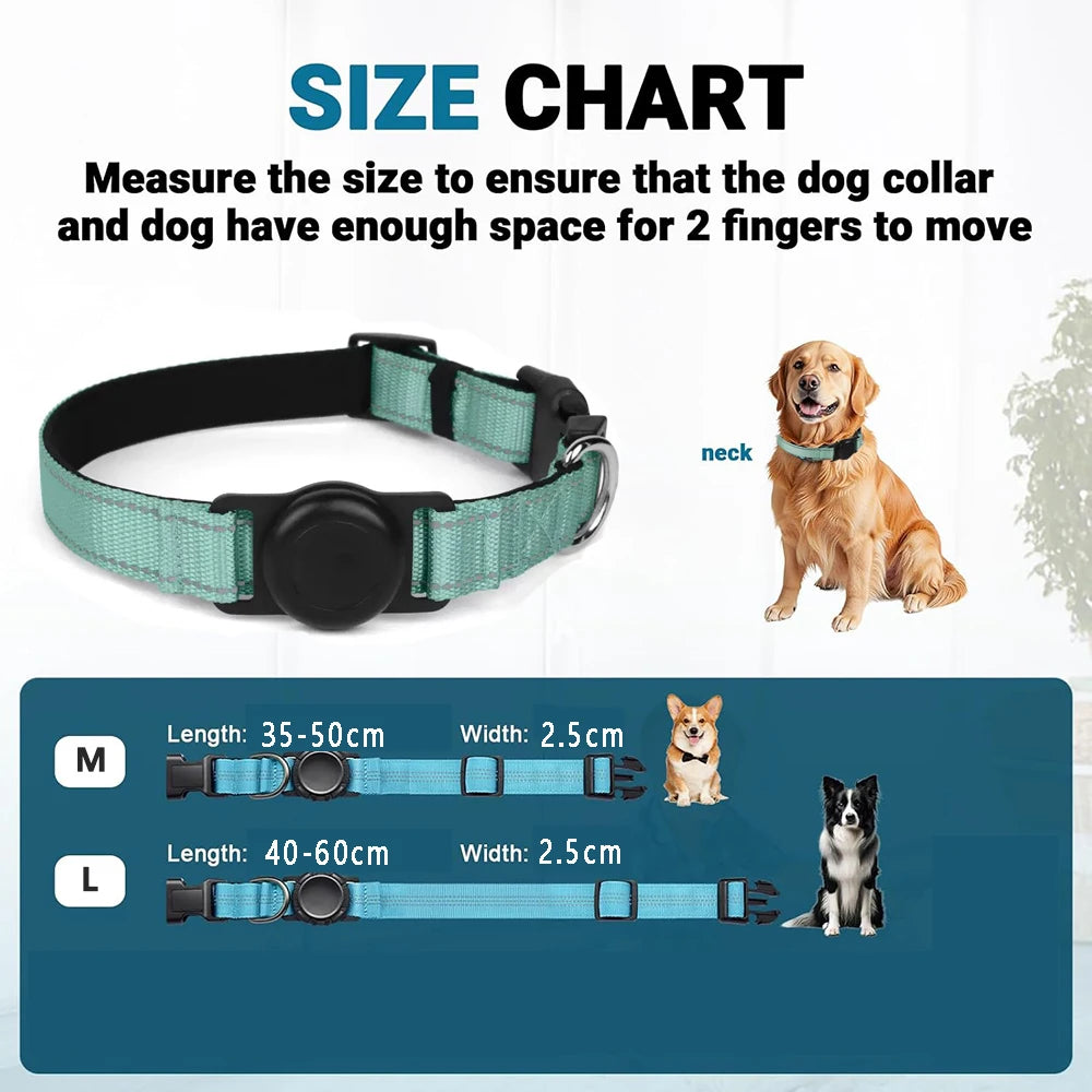 Dog Collar with AirTag Holder — GPS-Ready Safety Collar| MyPupBuddy